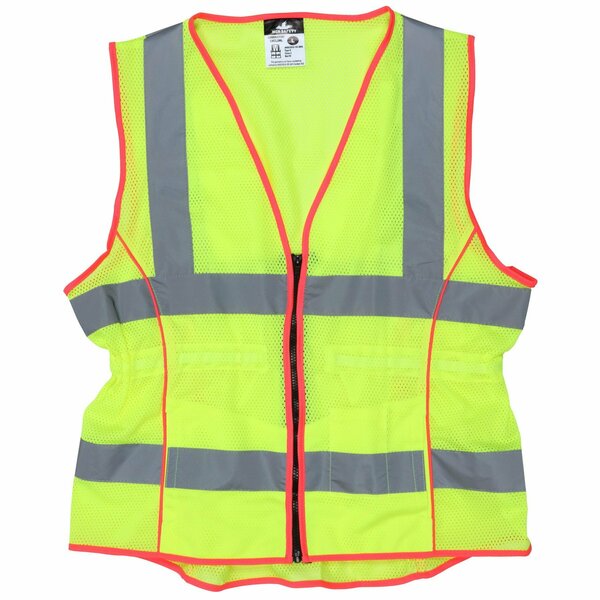 Mcr Safety Garments, Ladies, CL 2 Vest, Mesh, Lime S LVCL2MLS